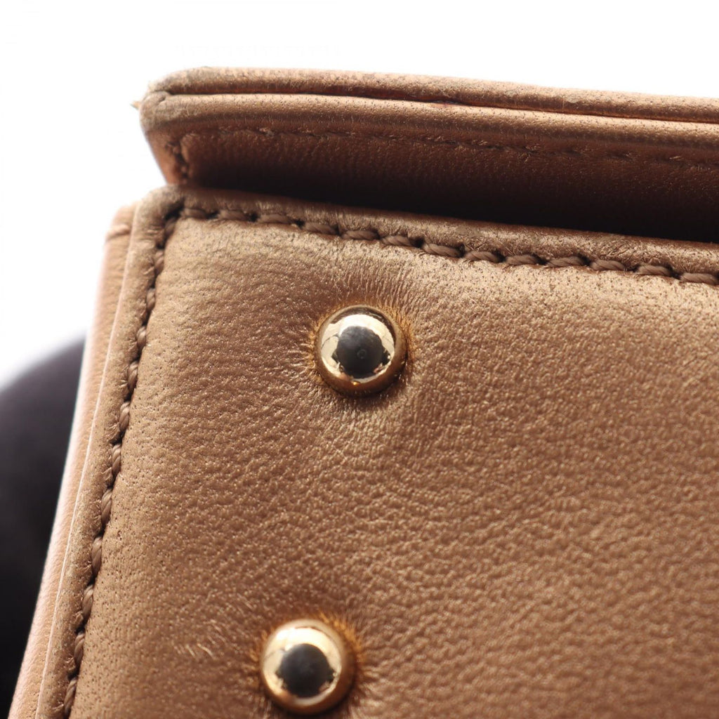 Chanel Shoulder Bag Choco Bar Rose Gold Leather — view 7