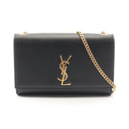 Saint Laurent Paris Shoulder Bag Kate Black Leather