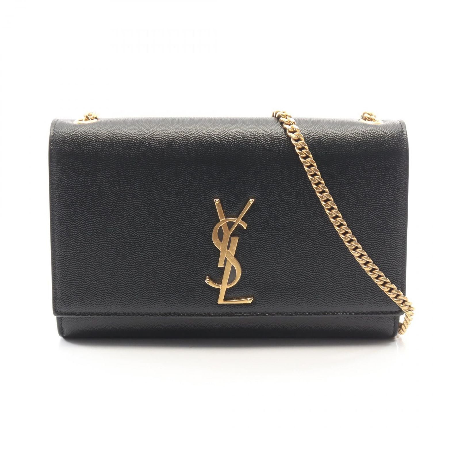 Saint Laurent Paris Shoulder Bag Kate Black Leather