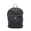 Prada Backpack Triangle Plate Black Nylon Logo Back