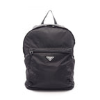 Prada Backpack Triangle Plate Black Nylon Logo Back