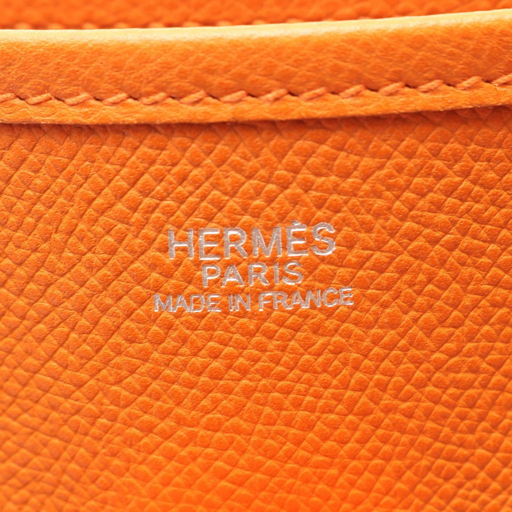 Hermes Shoulder Bag Evelyne 2 PM Orange Leather — view 4