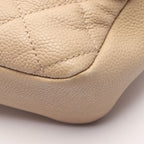 Chanel Shoulder Bag Deca Quilted Single Flap Light Beige Caviar Leather Chain — view 7