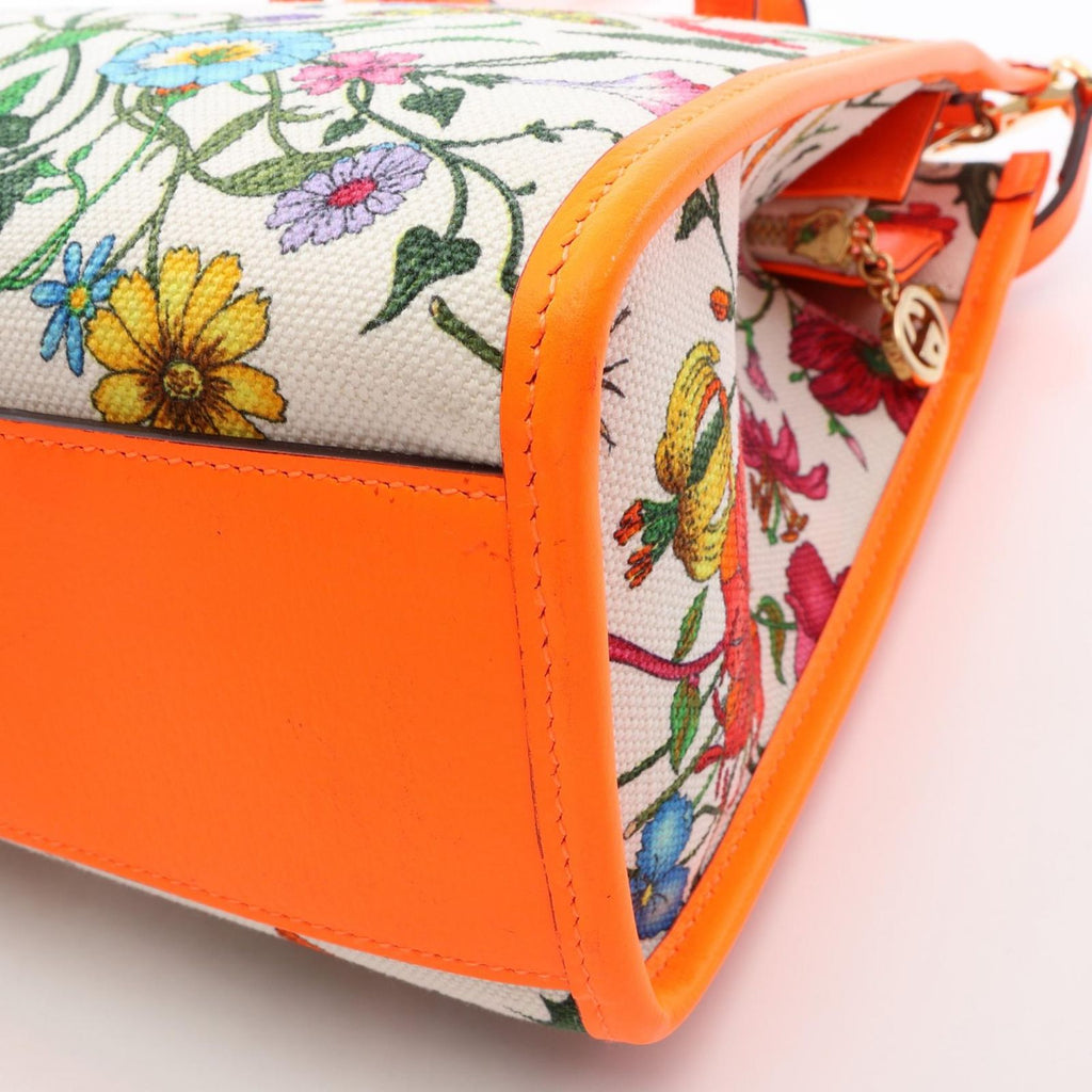 Gucci Handbag Flora Neon Color 2-Way Multi Canvas Leather — view 6
