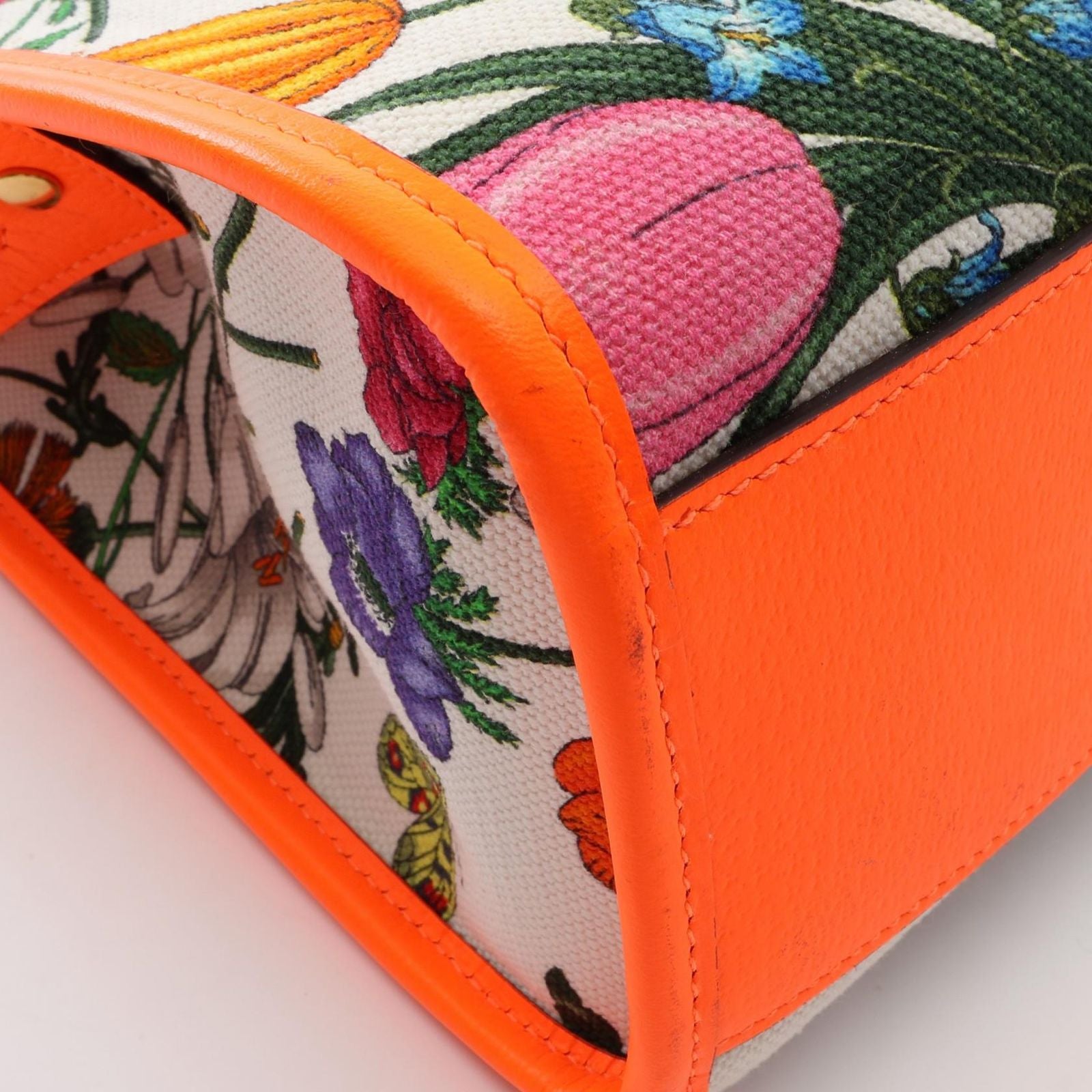 Gucci Handbag Flora Neon Color 2-Way Multi Canvas Leather — view 7