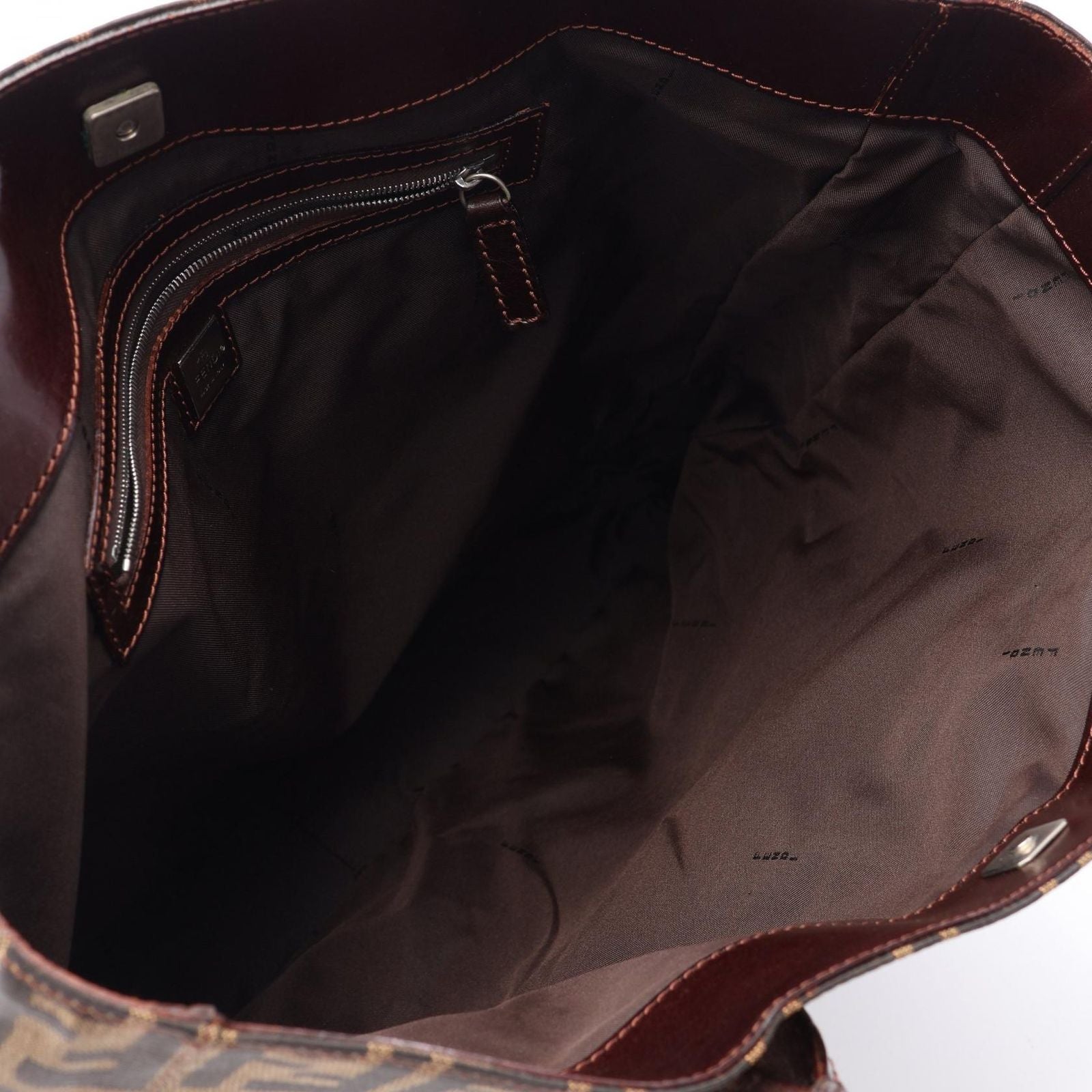 Fendi Tote Zucca Brown Canvas Leather — view 3