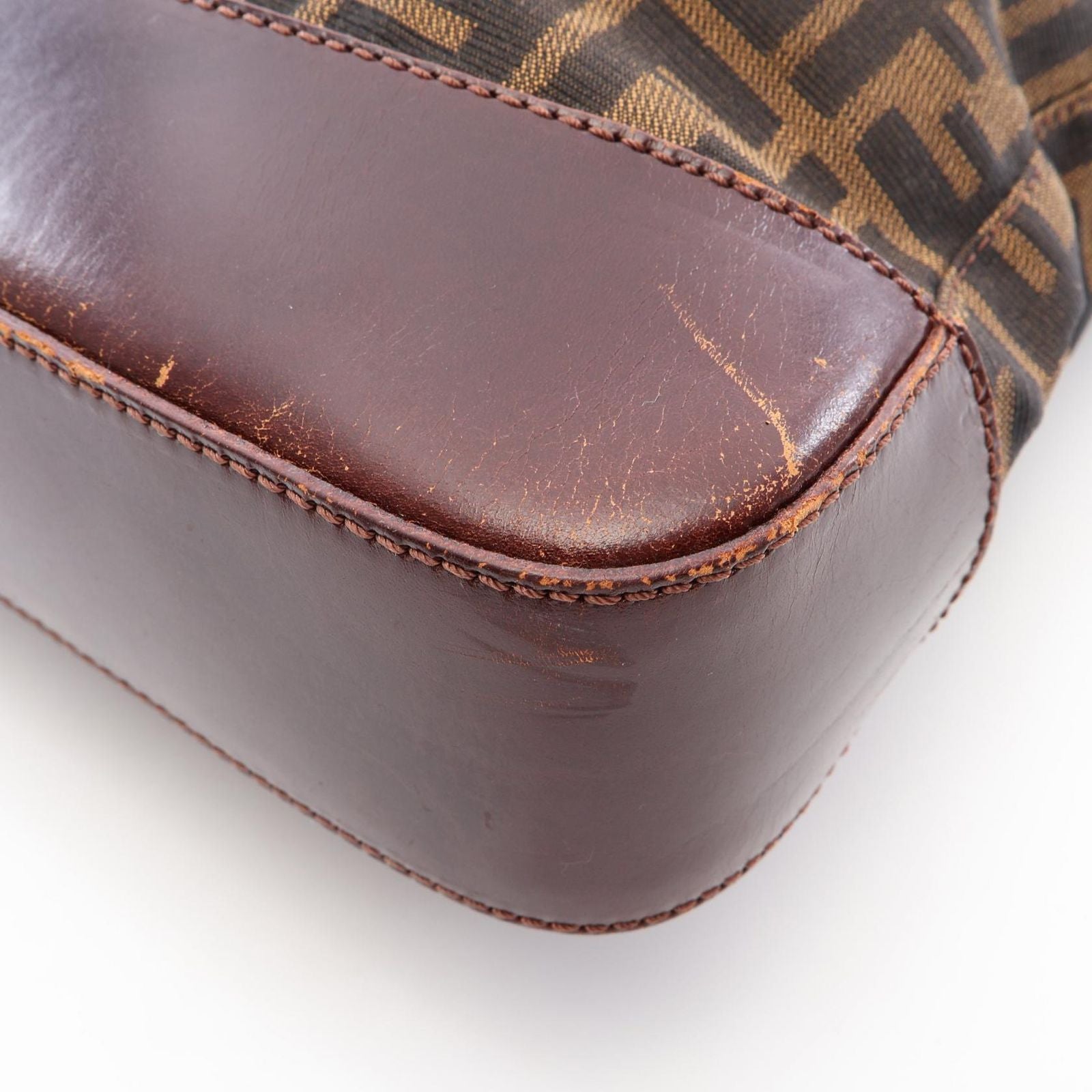 Fendi Tote Zucca Brown Canvas Leather — view 5