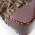 Fendi Tote Zucca Brown Canvas Leather — view 8