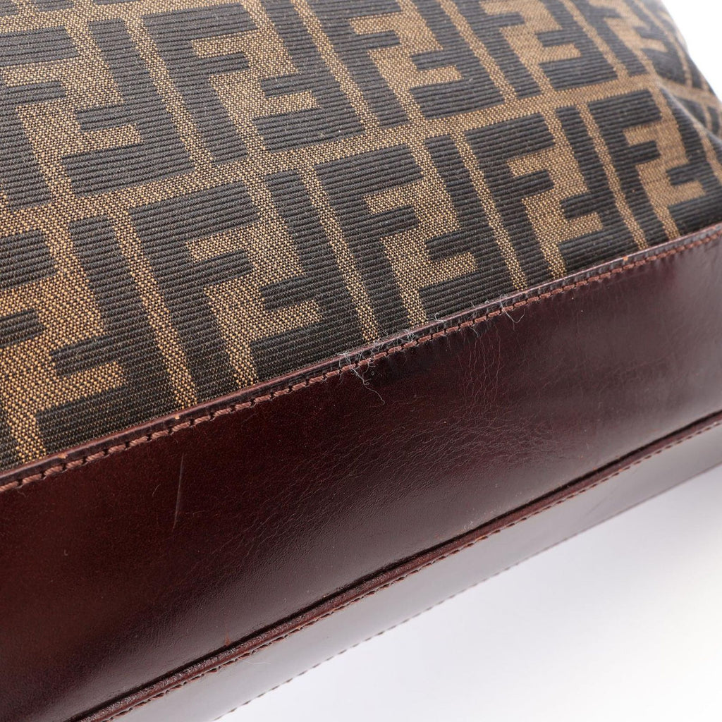 Fendi Tote Zucca Brown Canvas Leather — view 9