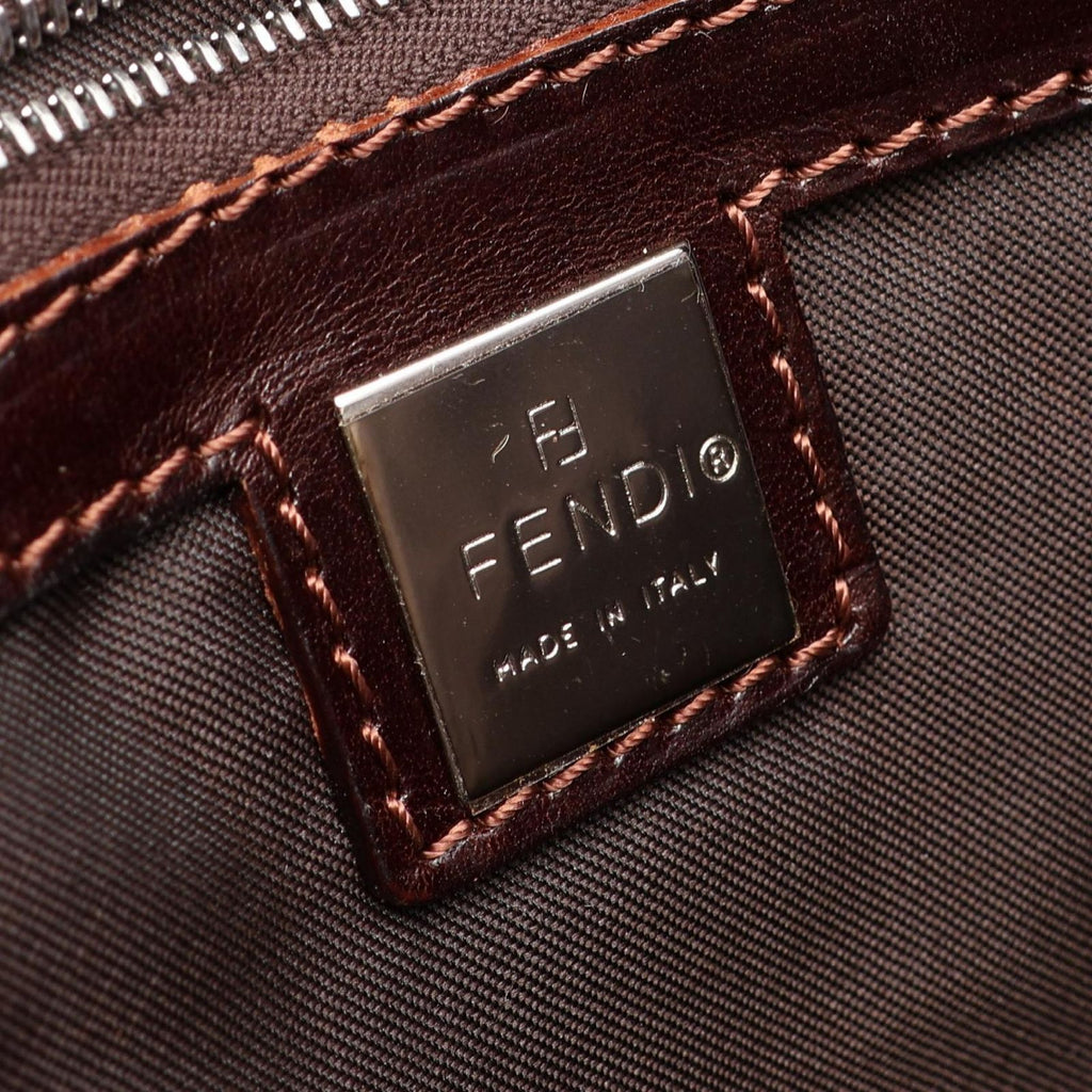 Fendi Tote Zucca Brown Canvas Leather — view 4