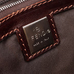 Fendi Tote Zucca Brown Canvas Leather — view 4