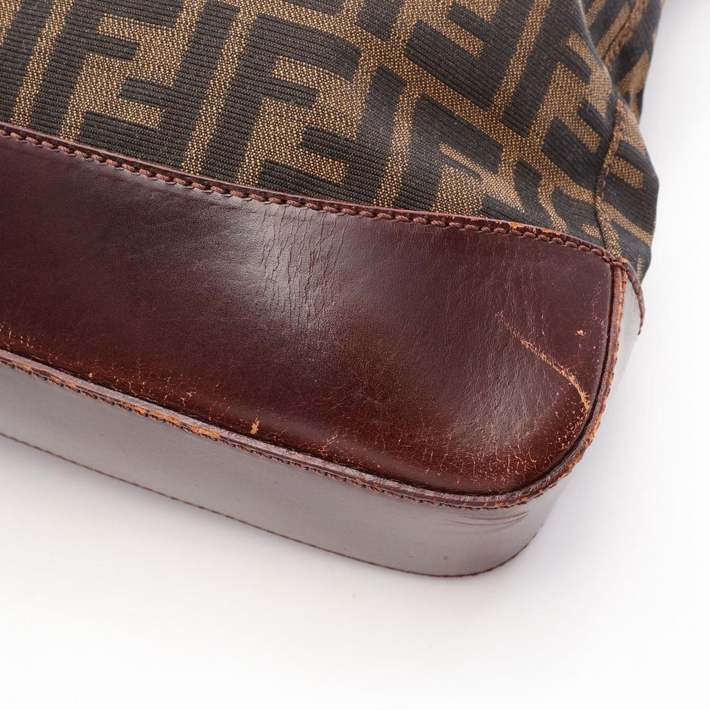 Fendi Tote Zucca Brown Canvas Leather — view 7