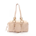 Prada Shoulder Bag Tangle Beige Leather Top Handle