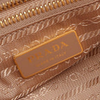 Prada Shoulder Bag Tangle Beige Leather Top Handle — view 4