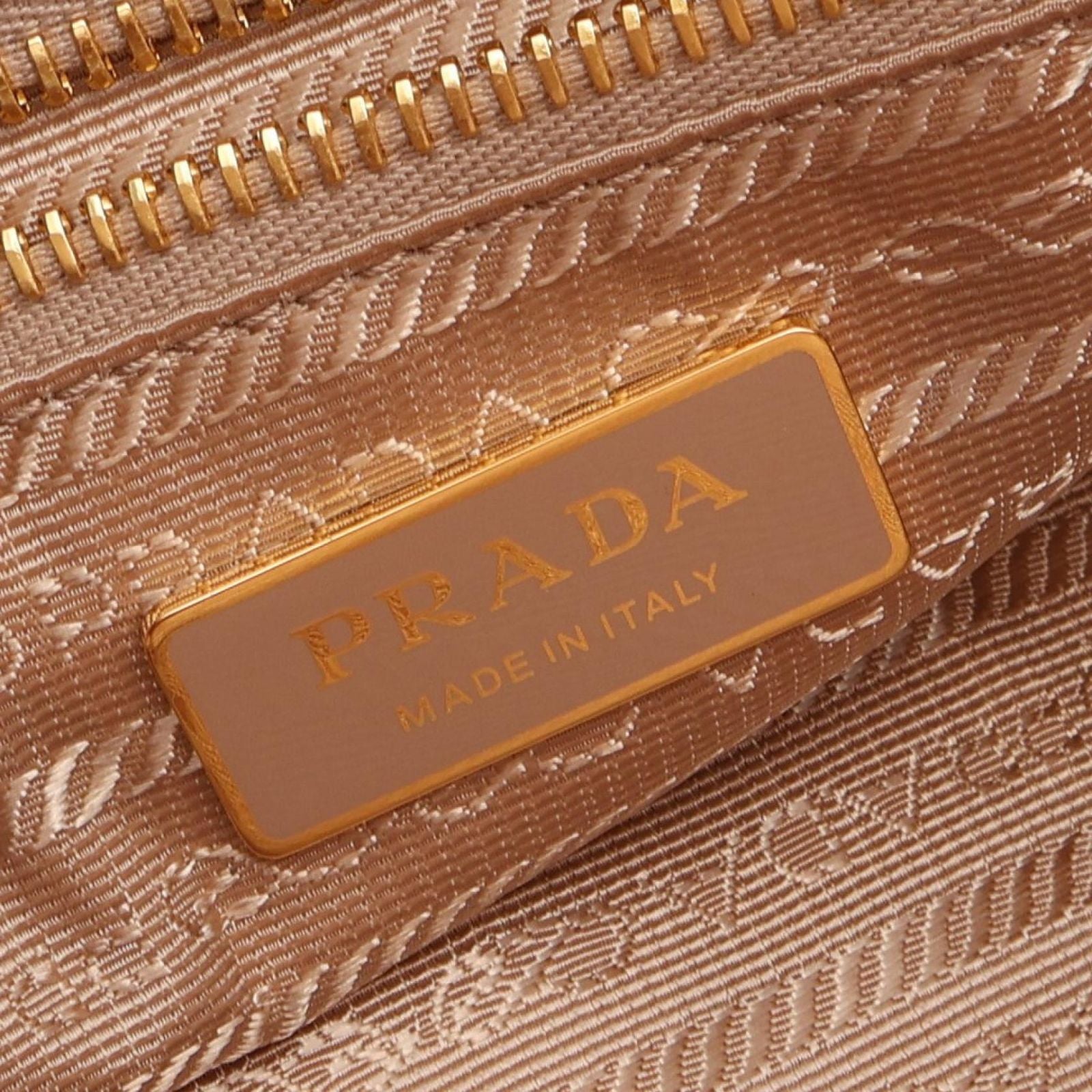 Prada Shoulder Bag Tangle Beige Leather Top Handle — view 4