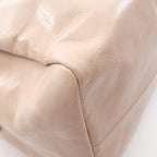 Prada Shoulder Bag Tangle Beige Leather Top Handle — view 8
