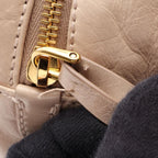 Prada Shoulder Bag Tangle Beige Leather Top Handle — view 5