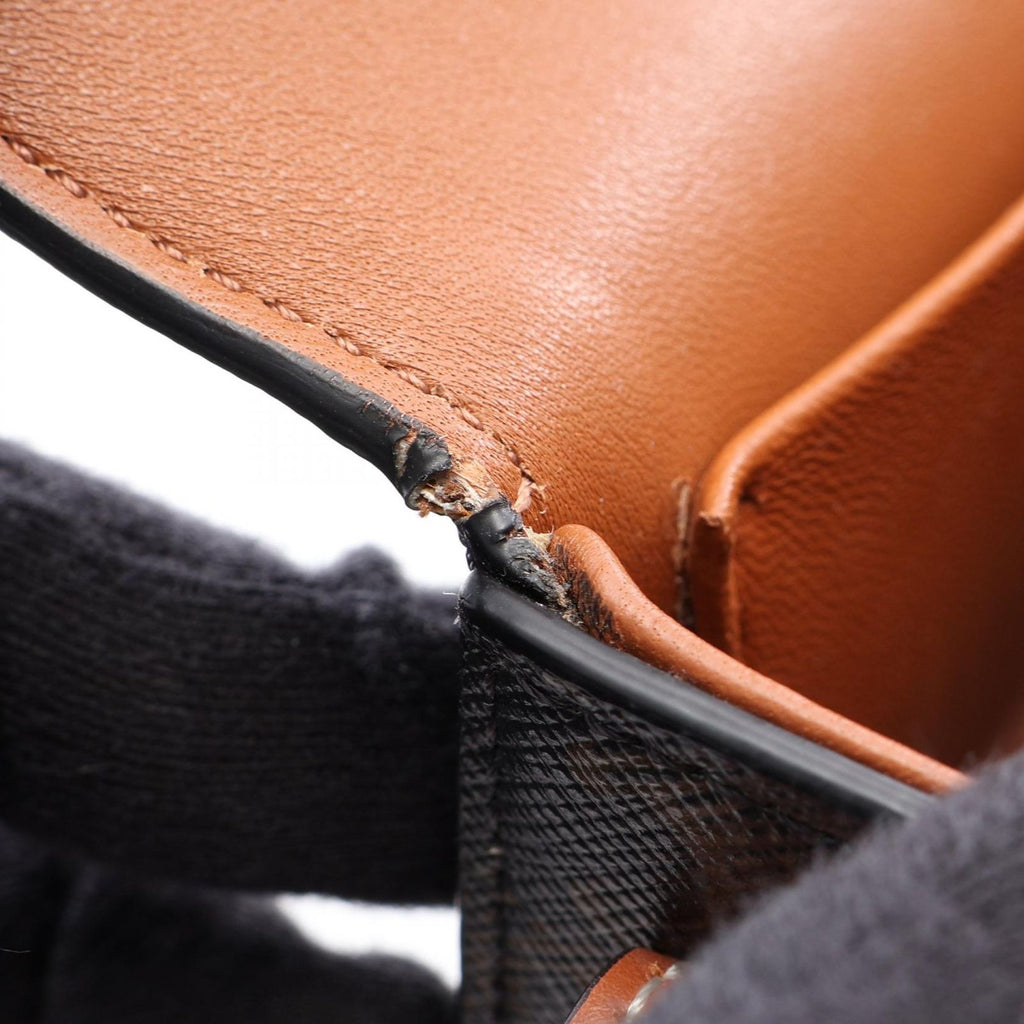 Celine Shoulder Bag Claude Triomphe Dark Brown Canvas Leather — view 5