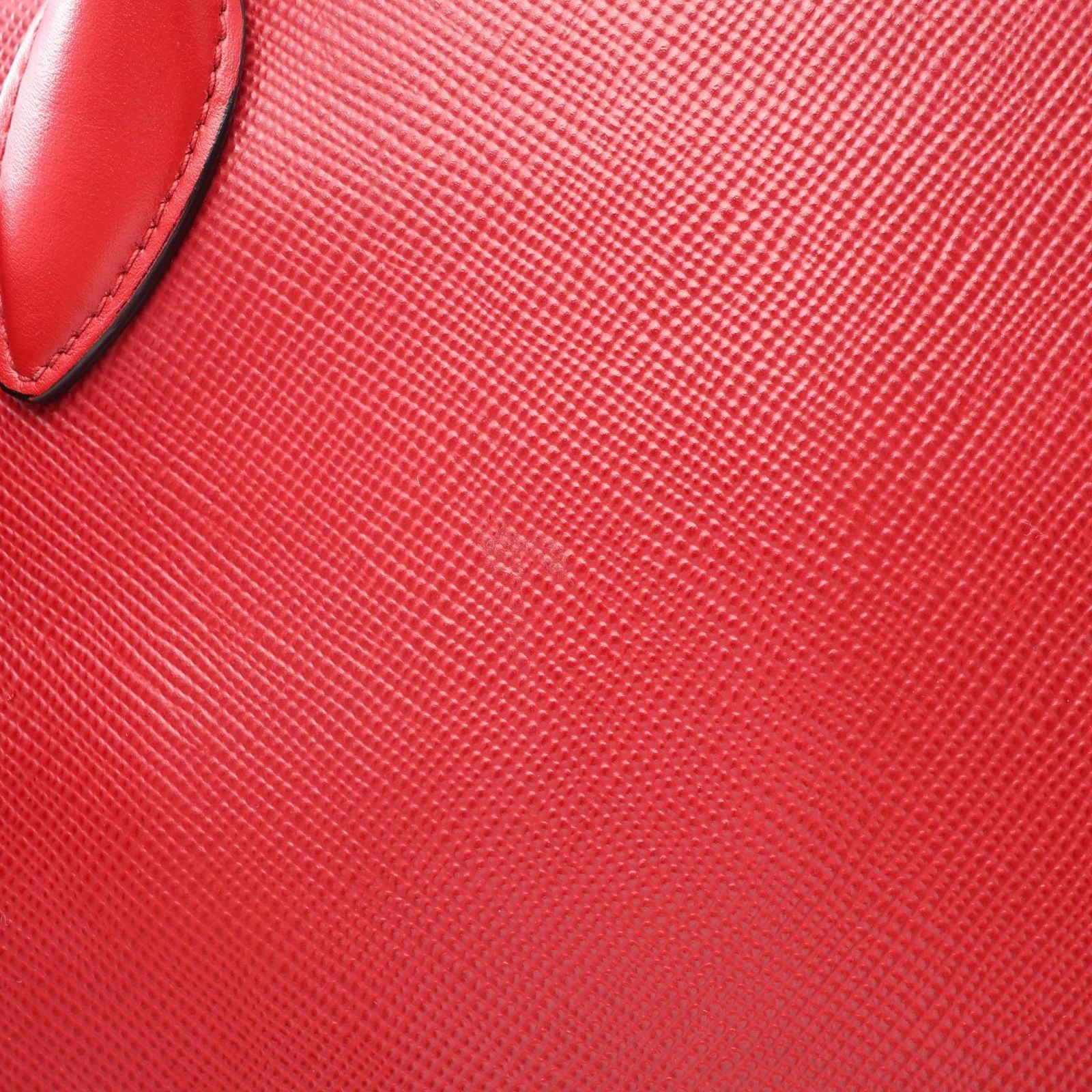 Prada Handbag Monochrome 2-Way Red Saffiano Leather — view 5
