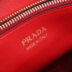 Prada Handbag Monochrome 2-Way Red Saffiano Leather — view 4