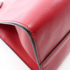 Prada Handbag Monochrome 2-Way Red Saffiano Leather — view 9