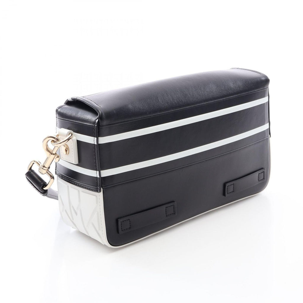 Dior Shoulder Bag Camp White Black Leather Small — view 2