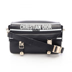 Dior Shoulder Bag Camp White Black Leather Small