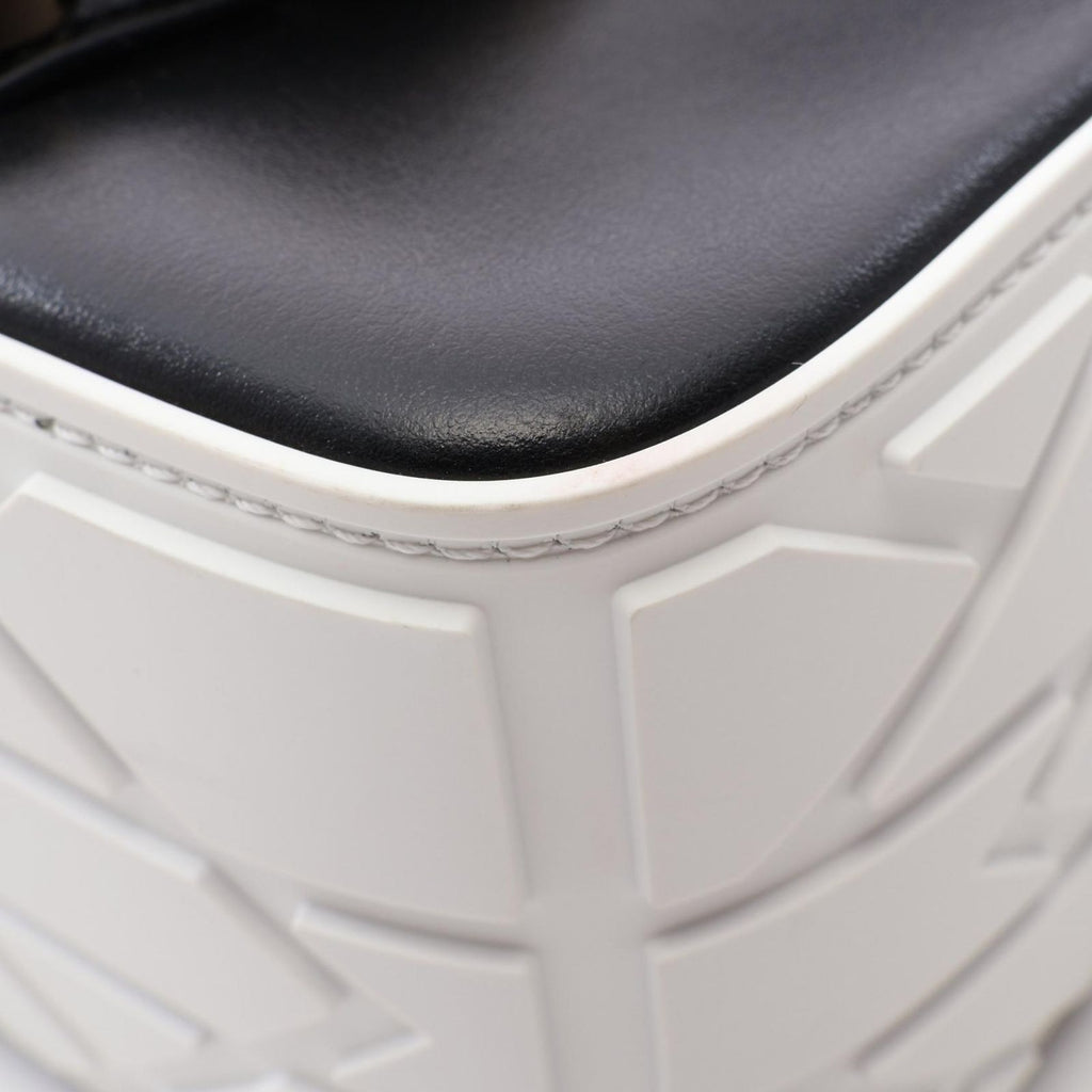Dior Shoulder Bag Camp White Black Leather Small — view 5