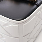 Dior Shoulder Bag Camp White Black Leather Small — view 6