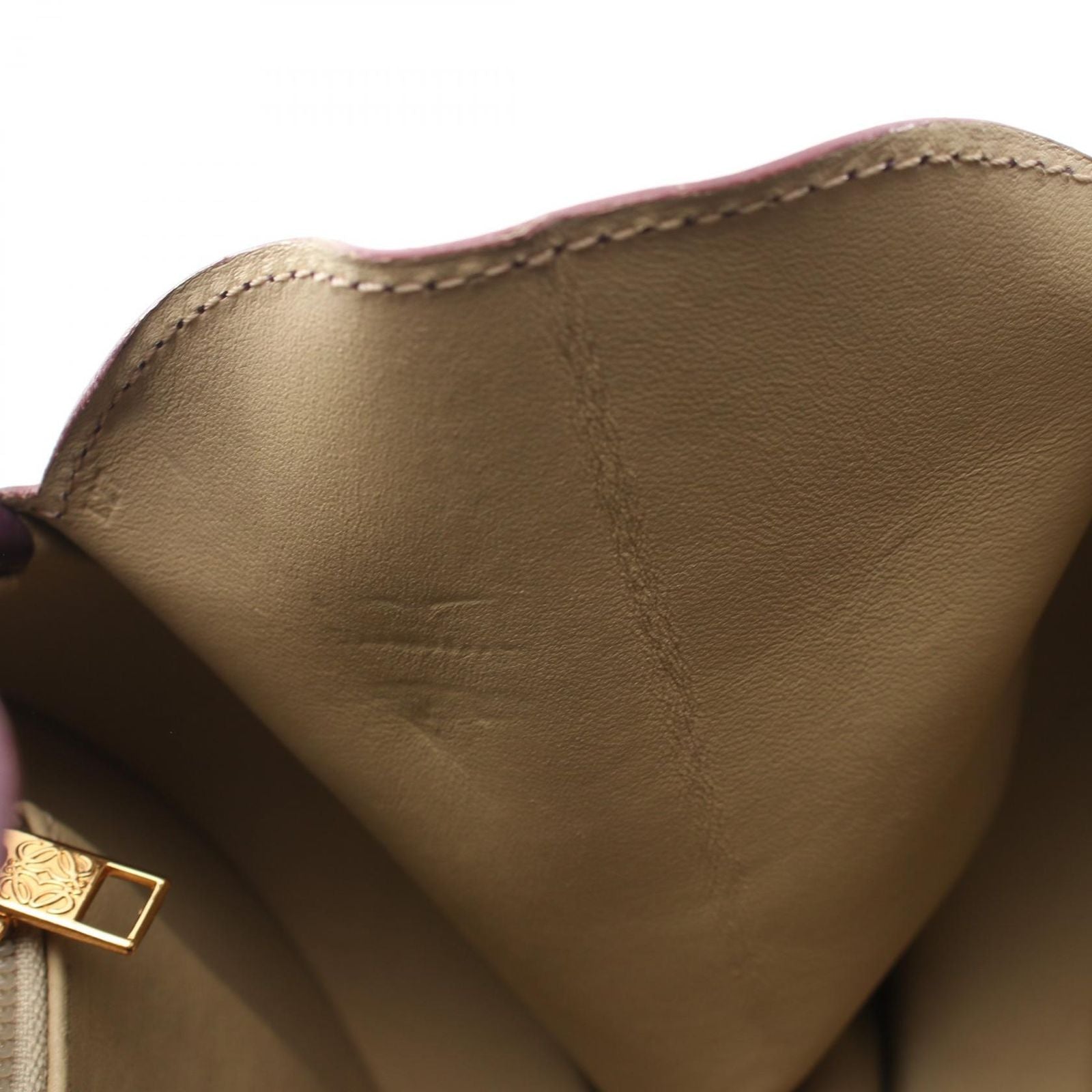 Loewe Handbag Anagram 2-Way Purple Leather Shoulder — view 5