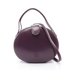 Loewe Handbag Anagram 2-Way Purple Leather Shoulder