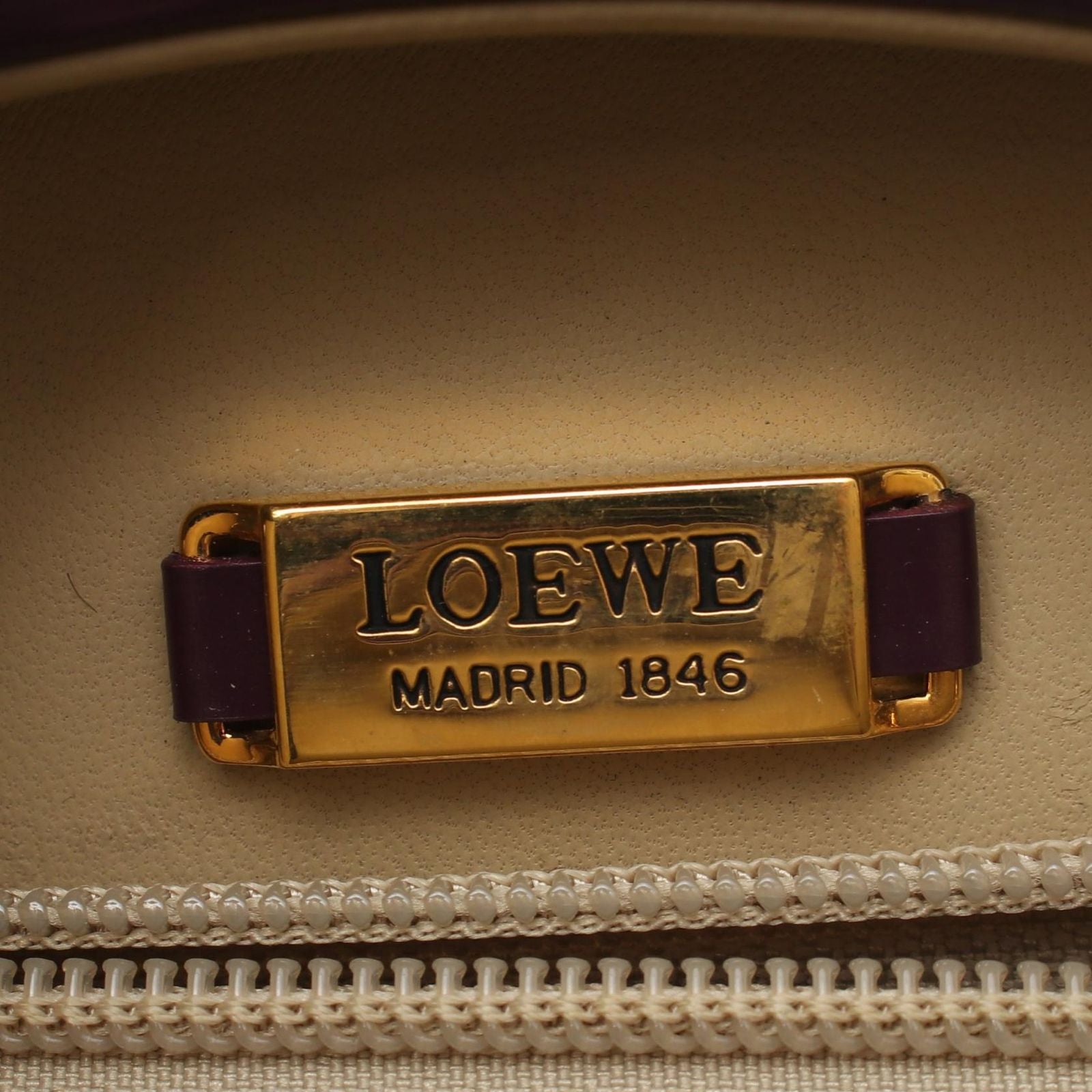 Loewe Handbag Anagram 2-Way Purple Leather Shoulder — view 4