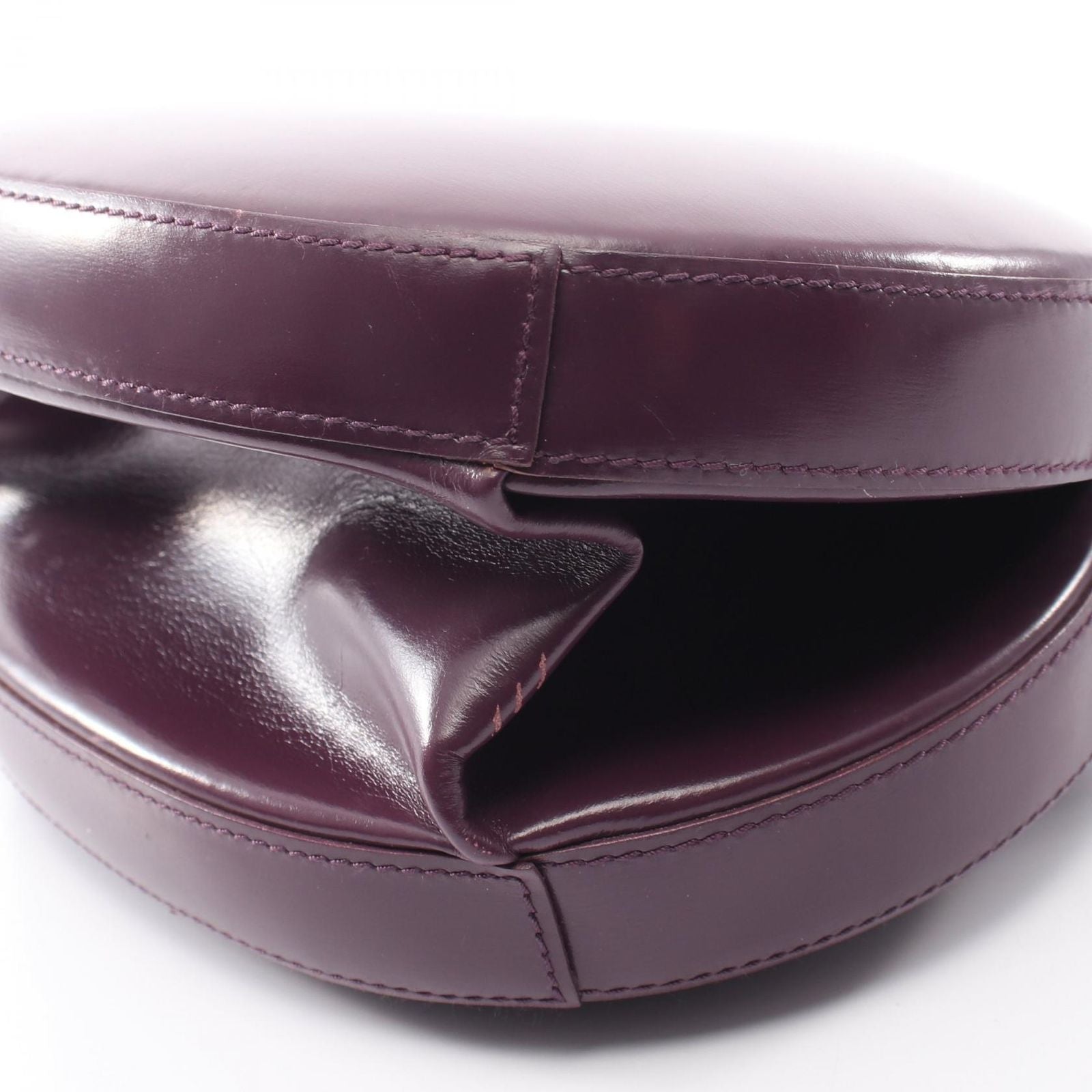 Loewe Handbag Anagram 2-Way Purple Leather Shoulder — view 8