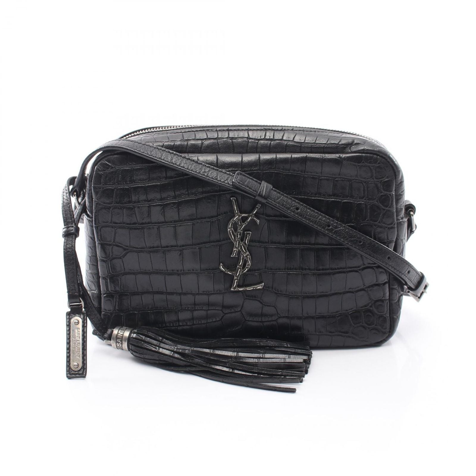 Saint Laurent Paris Shoulder Bag Lou Monogram Croco