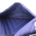 Chanel Shoulder Bag Blanc Stitch Lion Navy Red Leather Double Chain — view 9