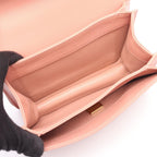 Chanel Shoulder Bag Quilted Top Handle 2-Way Smoky Pink Leather Flap — view 3