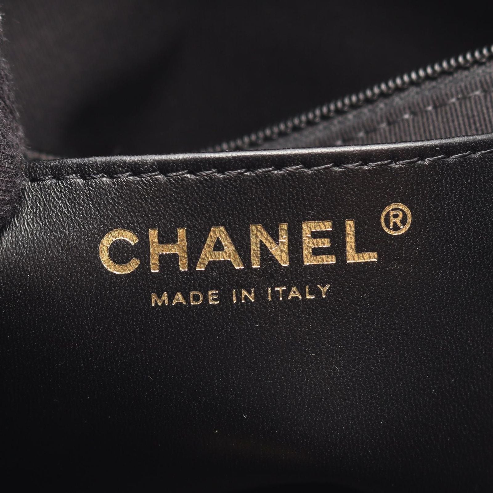 Chanel Shoulder Bag Large Flap Quilted Black Lambskin Chain — view 4