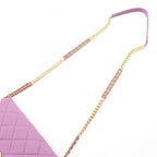 Chanel Shoulder Bag Quilted Small Flap Purple Caviar Leather Chain — view 8