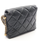 Chanel Shoulder Bag Quilted Small Flap Chain Black Lambskin — view 2