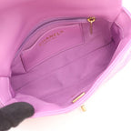 Chanel Shoulder Bag Quilted Purple Lambskin Small Flap Chain — view 3
