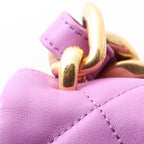 Chanel Shoulder Bag Quilted Purple Lambskin Small Flap Chain — view 7