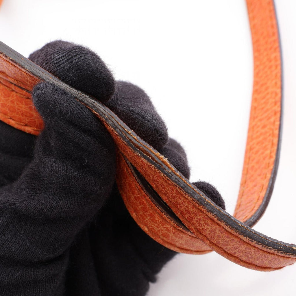 Gucci Tote Bamboo with Tassel Charm Orange Leather with — view 5