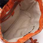Gucci Tote Bamboo with Tassel Charm Orange Leather with — view 3