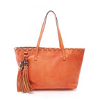 Gucci Tote Bamboo with Tassel Charm Orange Leather with