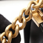 Chanel Shoulder Bag Boy Black Caviar Leather Boy Chain — view 9