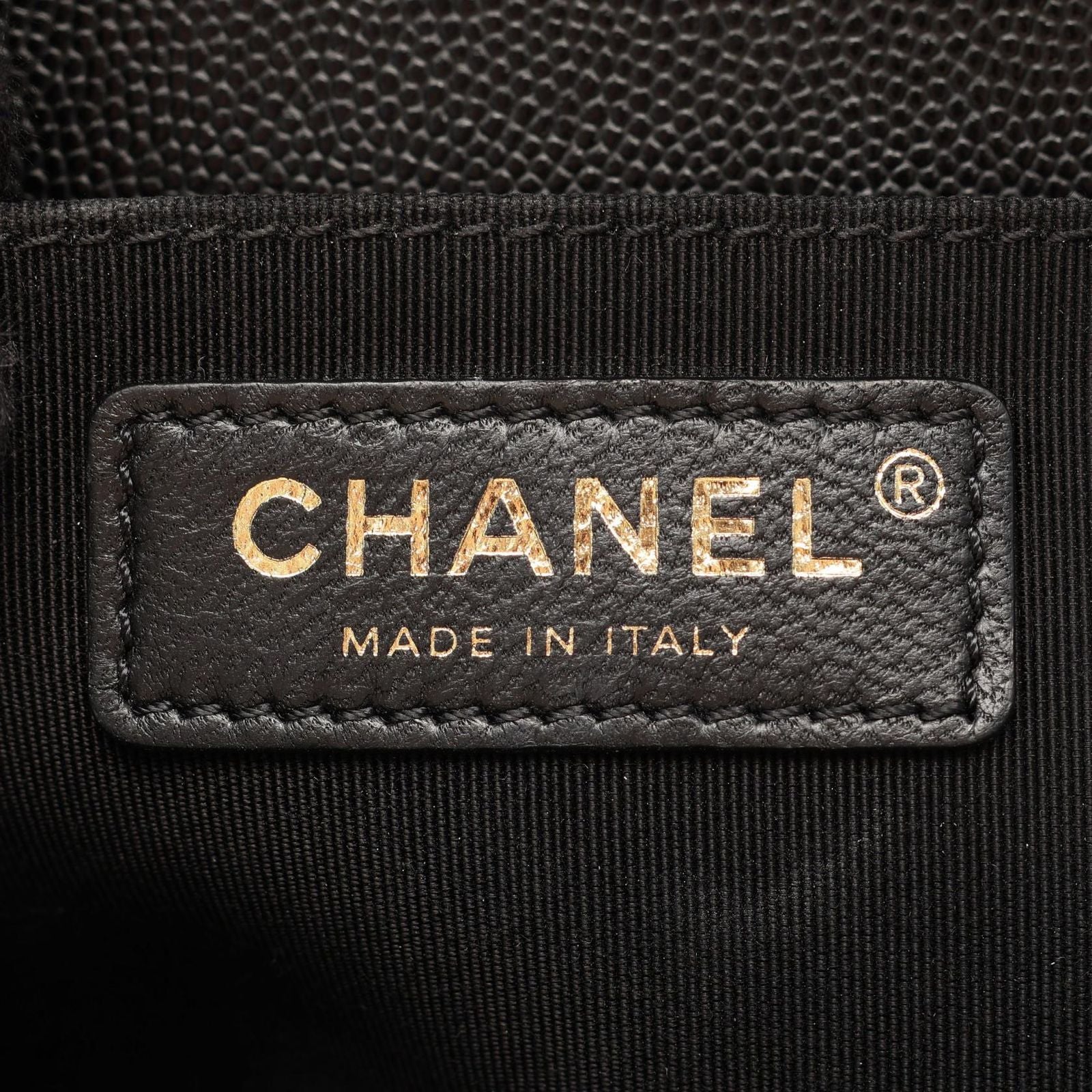 Chanel Shoulder Bag Boy Black Caviar Leather Boy Chain — view 4