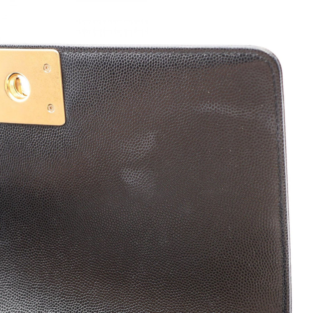 Chanel Shoulder Bag Boy Black Caviar Leather Boy Chain — view 7