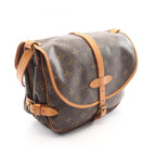 Louis Vuitton Shoulder Bag Saumur 30 Canvas Leather — view 2