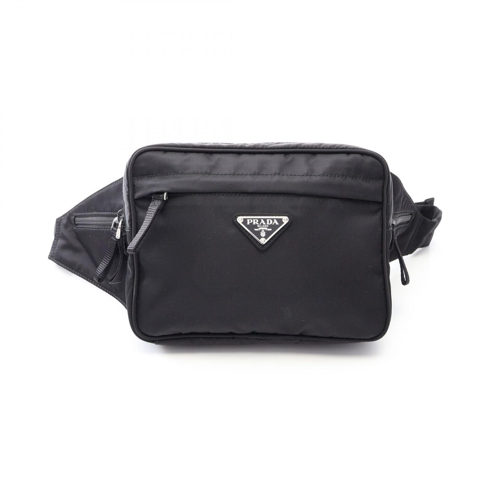 Prada Waist Bag Tessuto Montag Black Nylon Triangle Logo