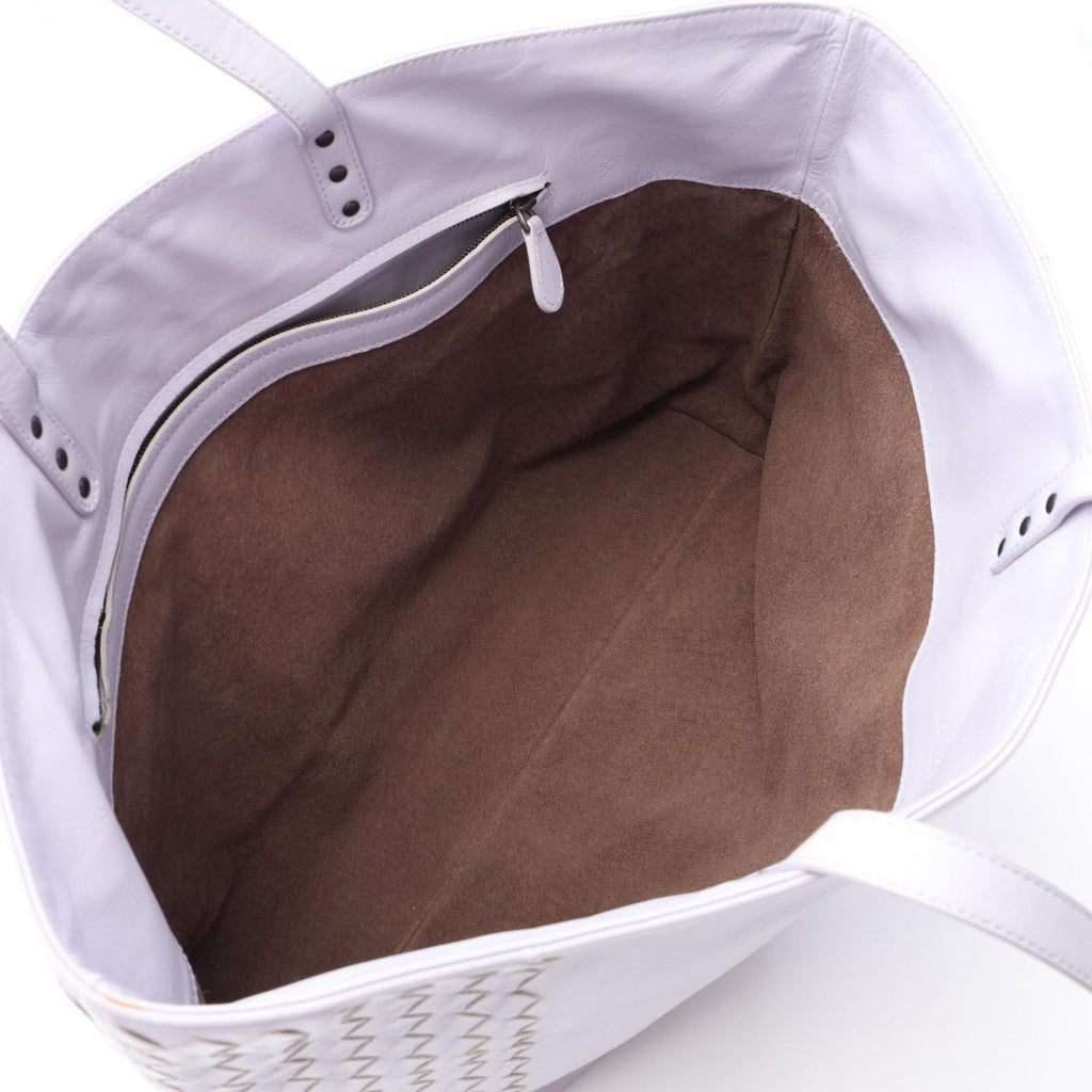Bottega Veneta Tote Intrecciato Purple Leather — view 3